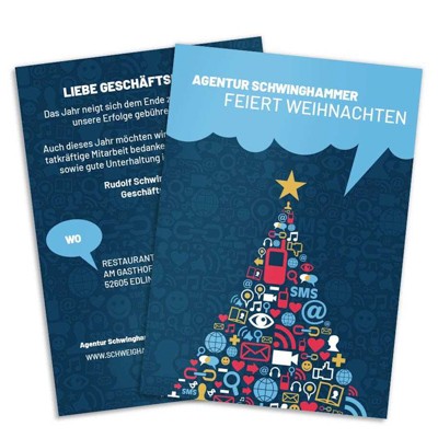 Iconbaum Einladungskarte Weihnachtsfeier